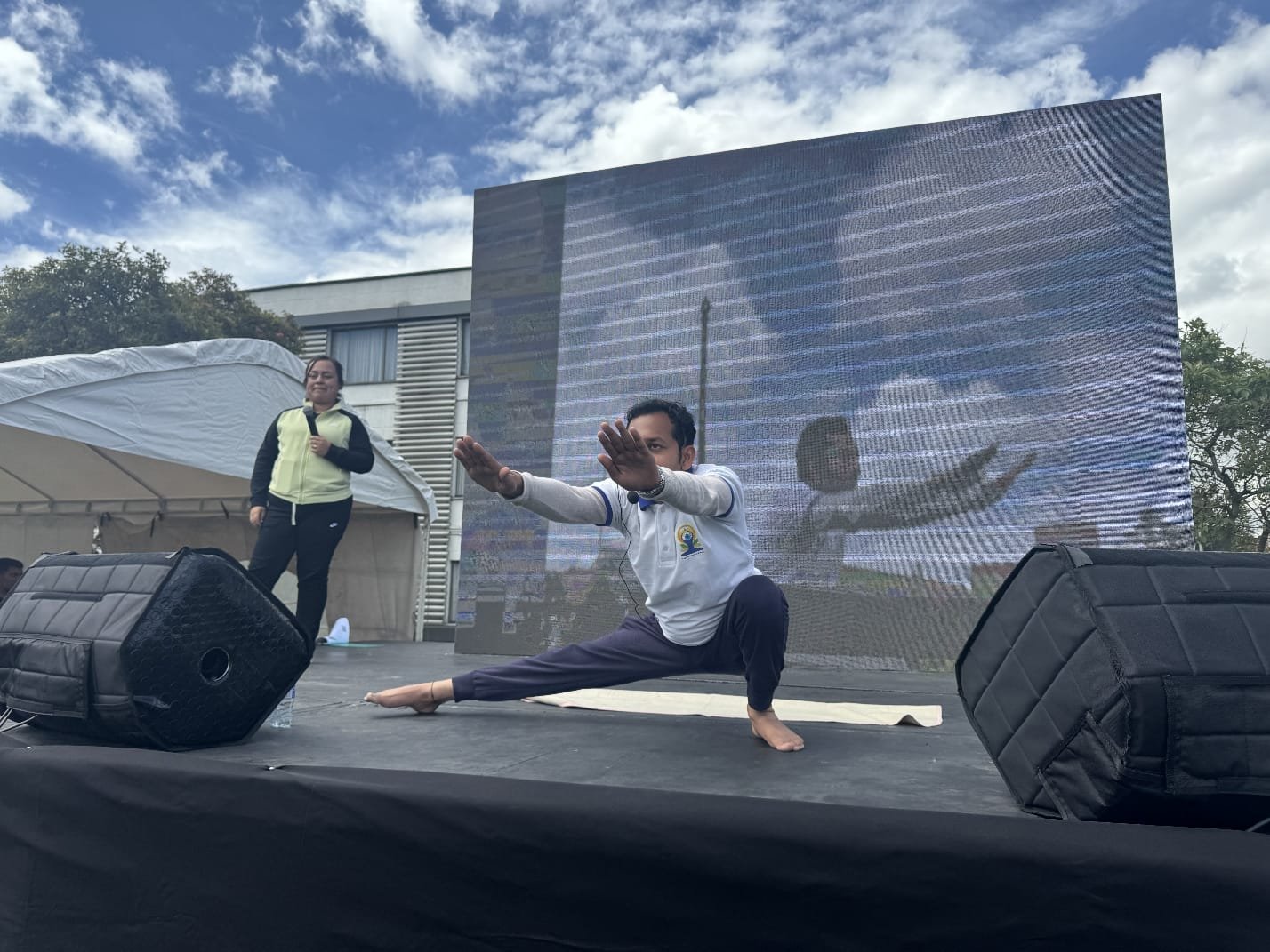 Embassy of India, Bogota organised a Yoga session for the police personnel of Colombia at the Police Academy.