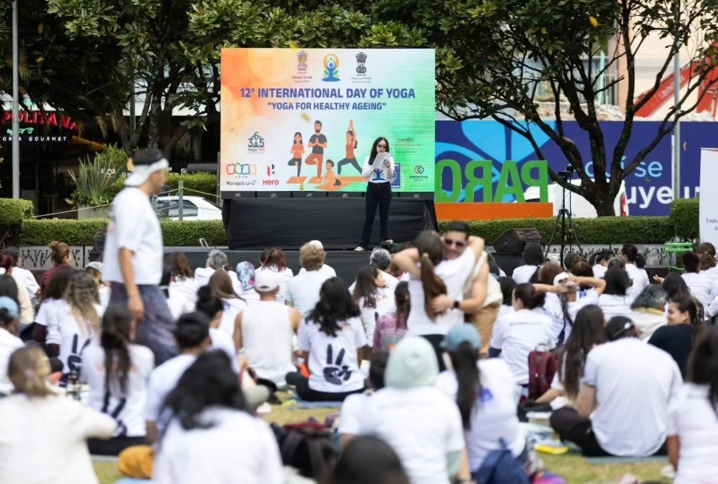 Embassy of India in Bogota, in association with Parque 93, celebrated the International Day of Yoga 2026 at Parque 93