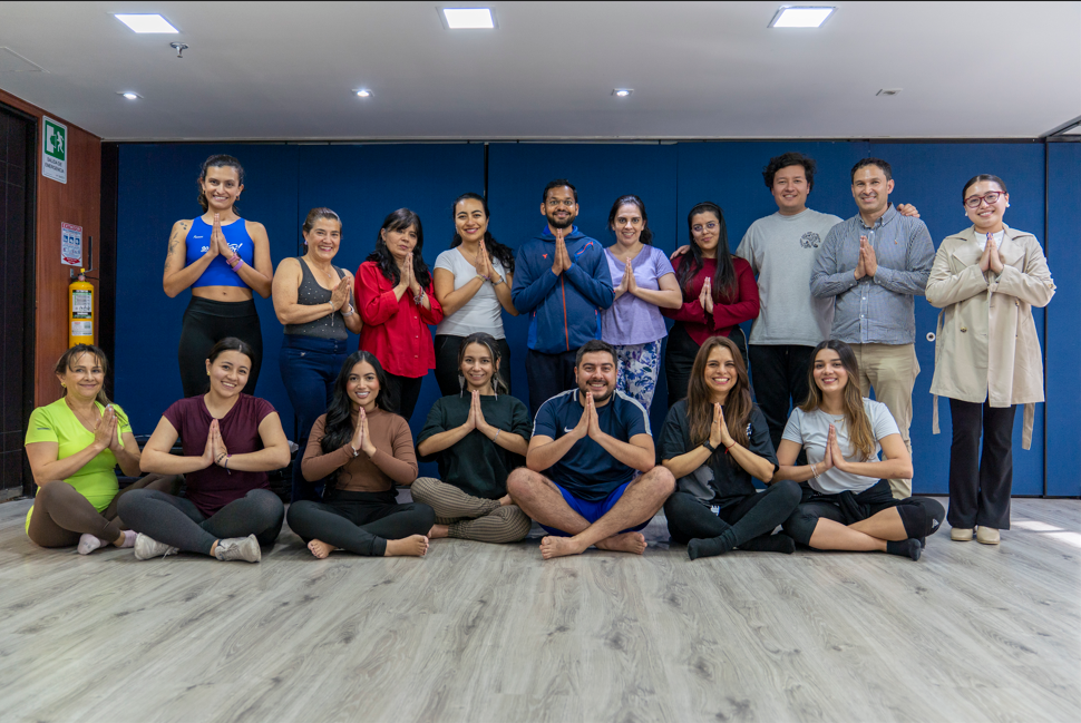The Embassy of India, Bogota, in partnership with the Colombian Institute for Educational Credit and Technical Studies Abroad (ICETEX), organized a yoga session as part of the celebration of the entity's 75th anniversary.
