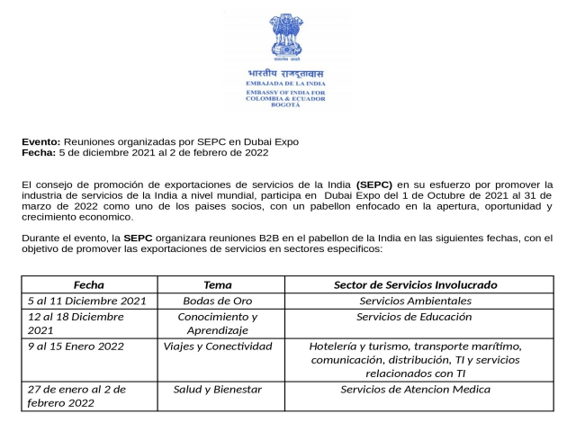 Meetings organised by SEPC at Dubai Expo