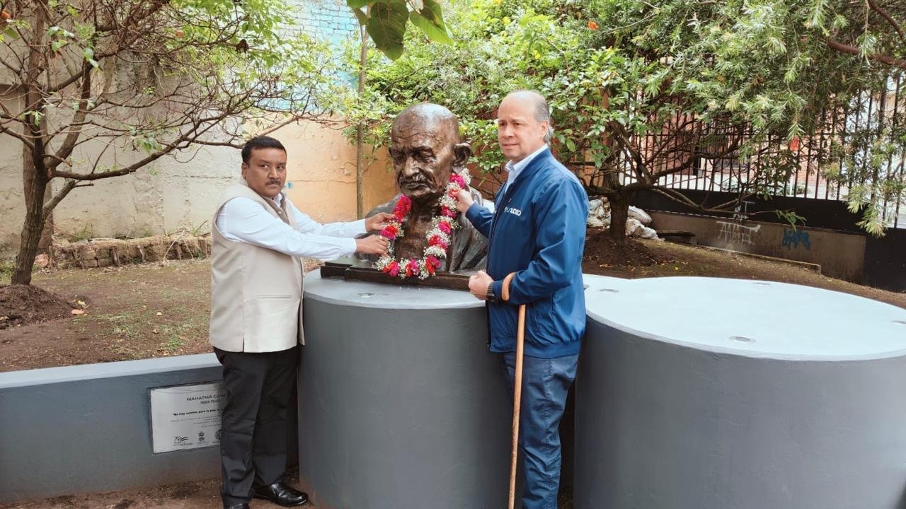 Embassy of India in Bogota celebrated #GandhiJayanti2026 at Universidad de Bogotá Jorge Tadeo Lozano
