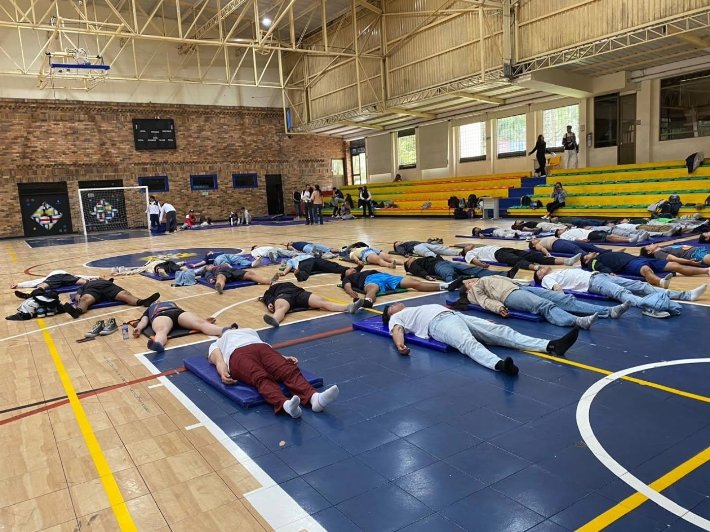The Embassy of India in Bogota organised a yoga session for students of Universidad Santo Tomás (Santo Tomas University)