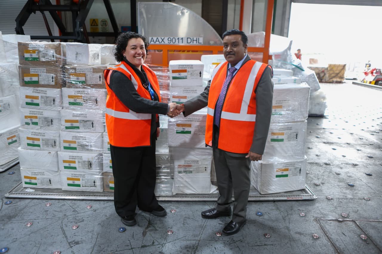 Humanitarian assistance sent by the Government of India to the Republic of Colombia..