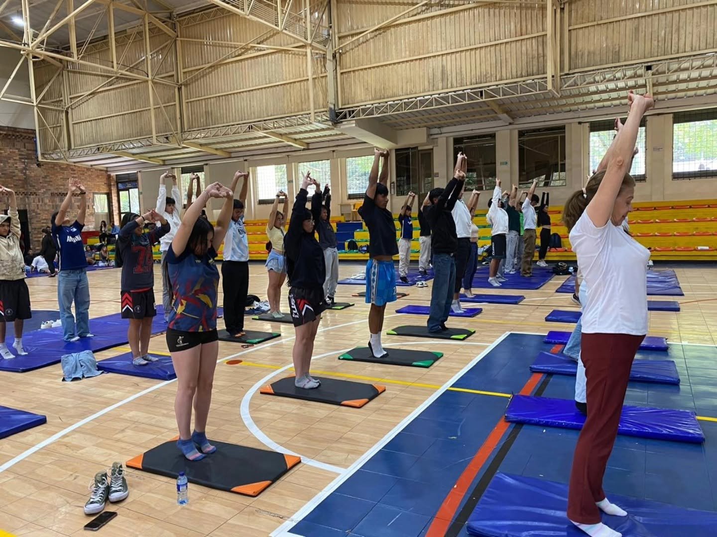 The Embassy of India in Bogota organised a yoga session for students of Universidad Santo Tomás (Santo Tomas University)