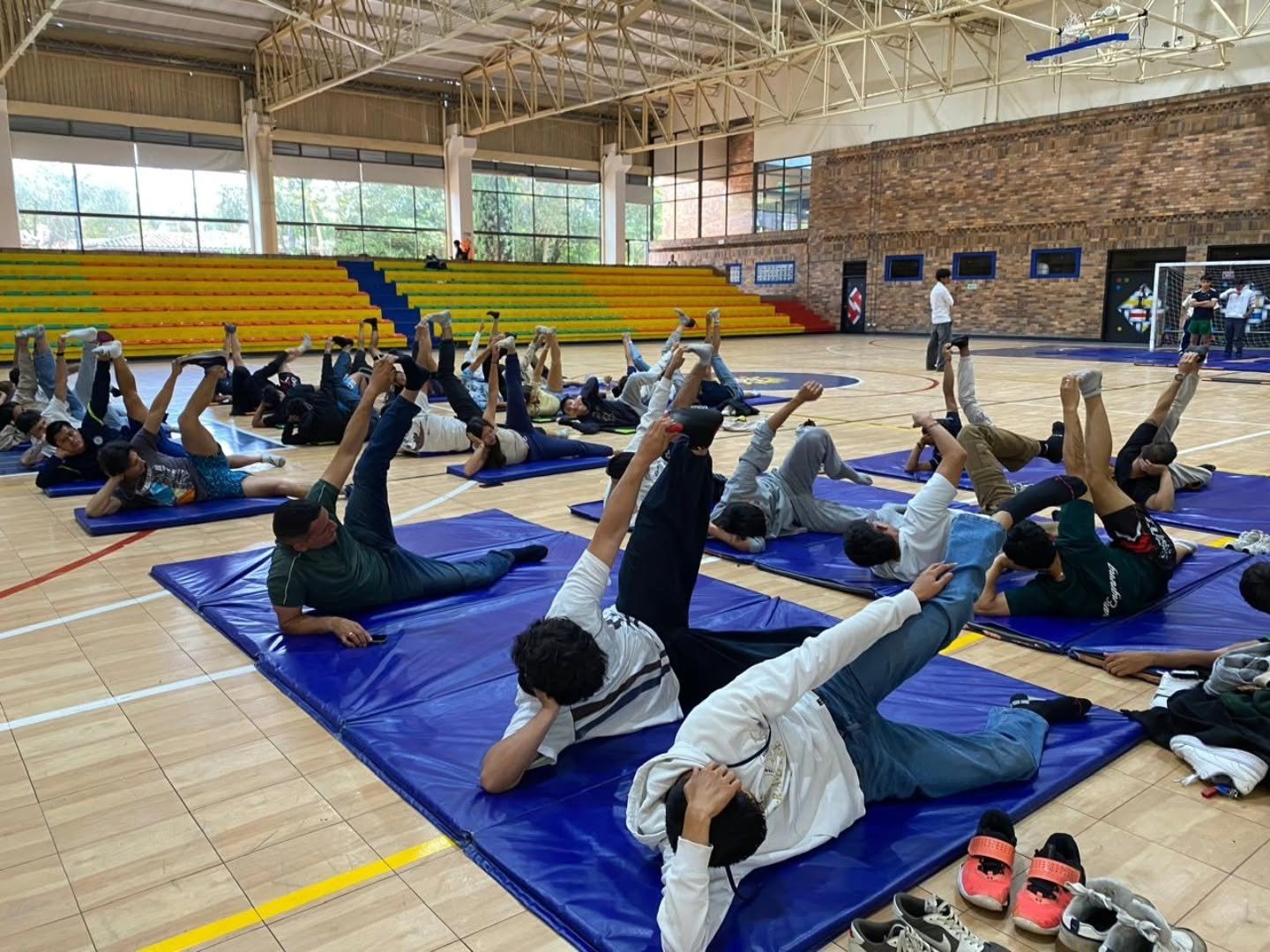The Embassy of India in Bogota organised a yoga session for students of Universidad Santo Tomás (Santo Tomas University)