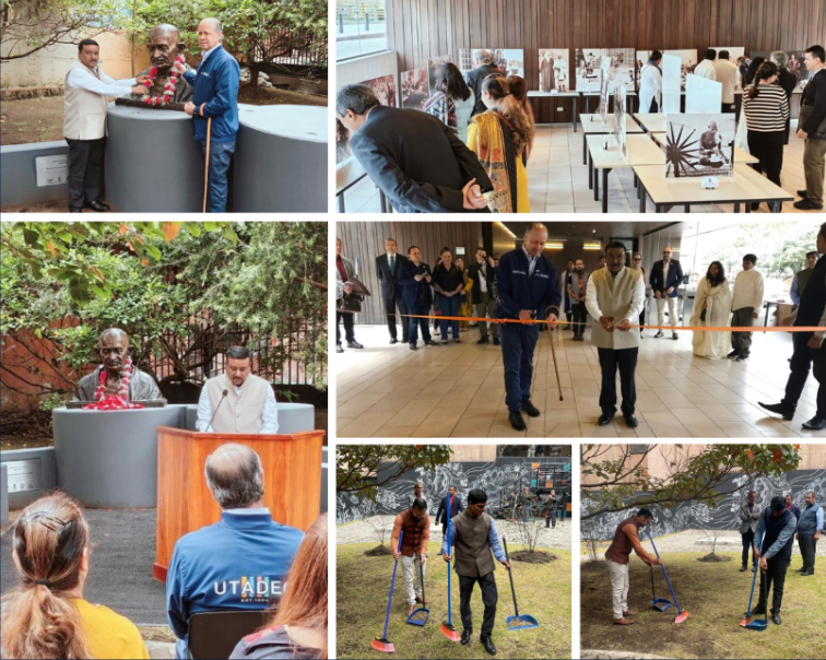 Celebrations of Gandhi Jayanti at Universidad de Bogotá Jorge Tadeo Lozano.