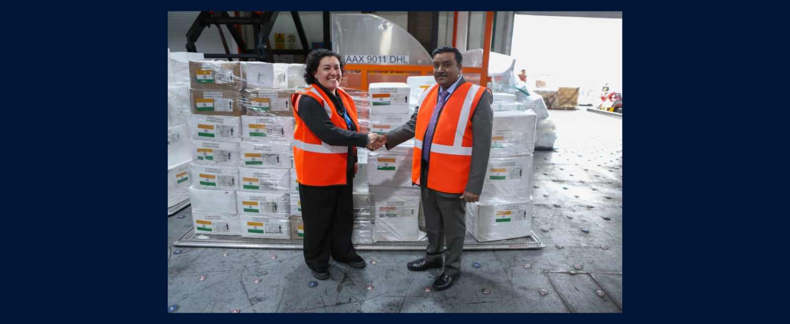 Humanitarian assistance sent by the Government of India to the Republic of Colombia.