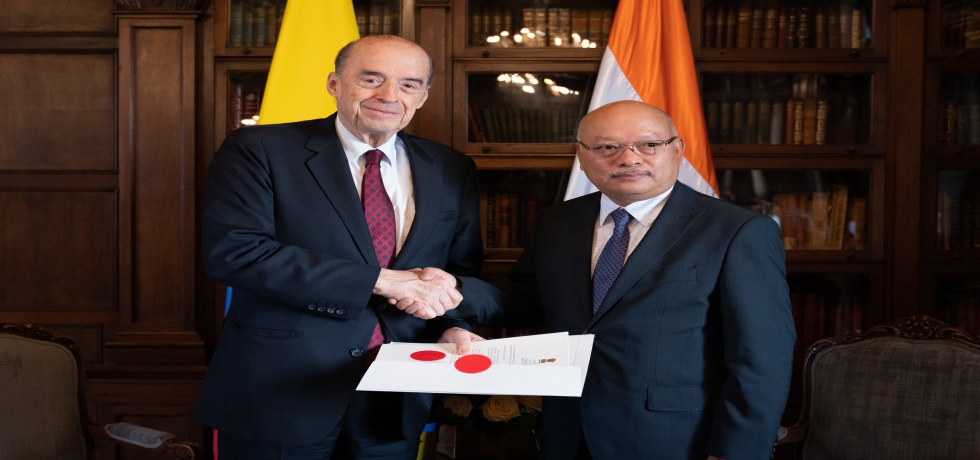 Ambassador Mr. Vanlalhuma presented his copies of Credentials to Minister of Foreign Affairs of Colombia Mr. Álvaro Leyva Durán