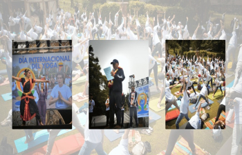 Embassy of India in Bogota held a vibrant curtain raiser to IDY 2025 with Varsana Eco Yoga Village near Bogotá.