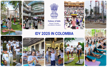 International Day of Yoga 2025 was celebrated with fervour and enthusiasm in more than 20 cities in Colombia and nine in Ecuador.